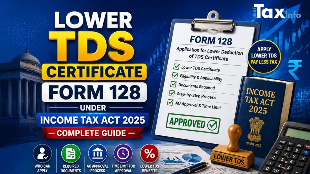 lower tds certificate form 128 under income tax act 2025