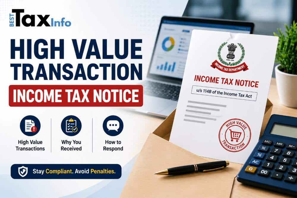high value transaction income tax notice